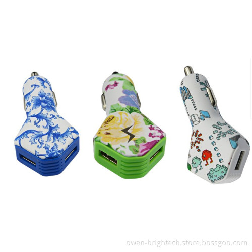 Fashion Car Charger with Chinese Pattern